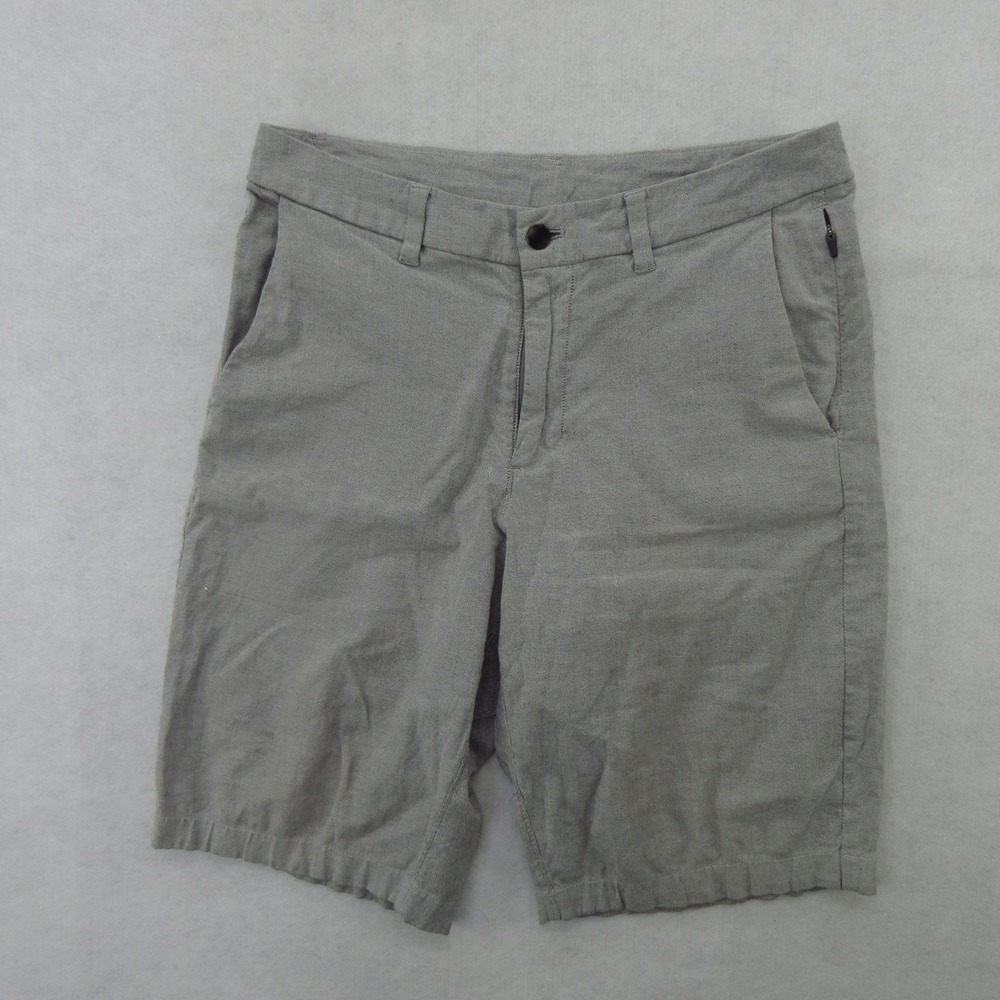 Lululemon Shorts Mens 30 Gray Chino Stretch Zip Pocket Casual 11 Inseam